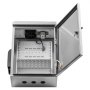 VEVOR Wasserdichtes Elektrogehäuse IP65, Schaltkasten aus Edelstahl mit Thermostat, Lüfter und Regenabdeckung, Abschließbarer Anschlusskasten Outdoor-Schaltschrank 40 x 20 x 50 cm