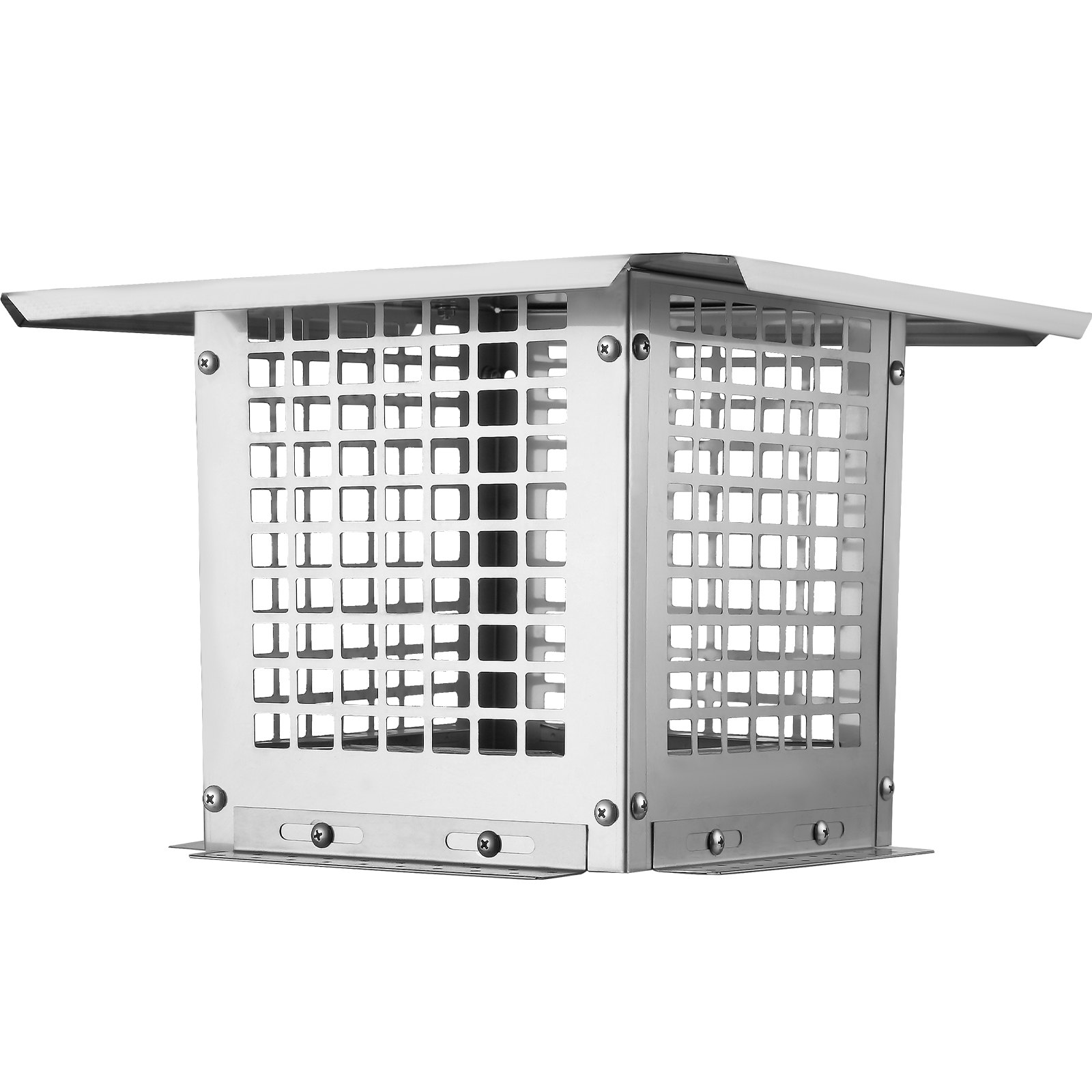VEVOR Schornsteinabdeckung Edelstahl 304 Kaminhaube 381x381x250mm Kaminabdeckung Vogelschutz Regenhaube Schornsteinhaube 2 Installationsmethode Kaminhut kompatibel mit verschiedenen Schornsteintypen