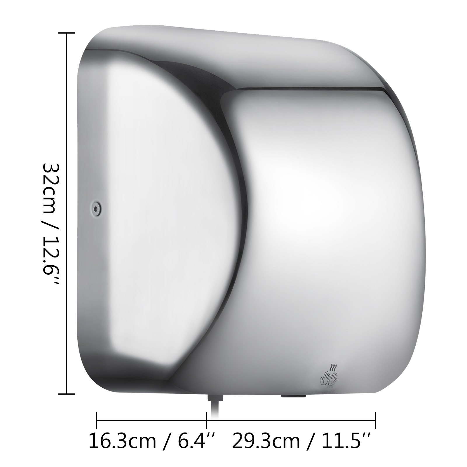 1800w Elektrische Händetrockner Automatischer Electric Hand Dryer Edelstahl