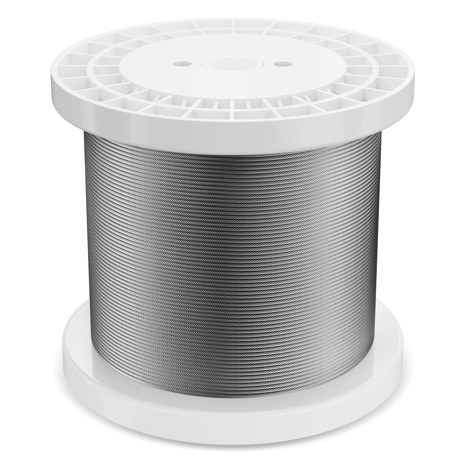 VEVOR Drahtseil-Set, Ф3,18mmx305m, 316 Edelstahlkabel mit Schneider und Handschuhen, 7,1kN Bruchfestigkeit, 7 x 7 Litzen, Bauqualität für Handläufe, Treppen, Terrassen, Zäune im Freien