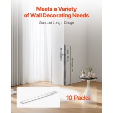 VEVOR Kantenschutz für Wand, 38 x 38 x 1217 mm, 10er-Pack Winkelprofil, Eckenschutz aus Edelstahl, Wandschutz, mit 3M Klebeband, 90-Grad-Winkel,ideal für Zuhause, Büro & öffentliche Räume