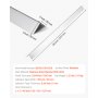 VEVOR Kantenschutz für Wand, 50 x 50 x 1217 mm, 10er-Pack Winkelprofil, Eckenschutz aus Edelstahl, Wandschutz, mit 3M Klebeband, 90-Grad-Winkel,ideal für Zuhause, Büro & öffentliche Räume