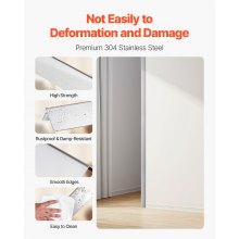 VEVOR Kantenschutz für Wand, 38 x 38 x 2436 mm, 10er-Pack Winkelprofil, Eckenschutz aus Edelstahl, Wandschutz, mit 3M Klebeband, 90-Grad-Winkel,ideal für Zuhause, Büro & öffentliche Räume