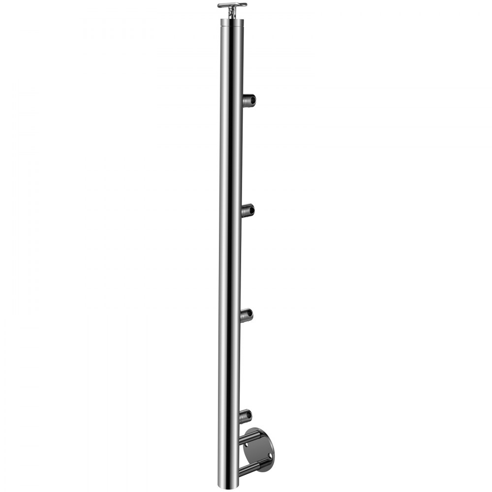 Vevor Geländerpfosten Edelstahl Pfosten Treppengeländer 110cm Mit 4 Querstangen