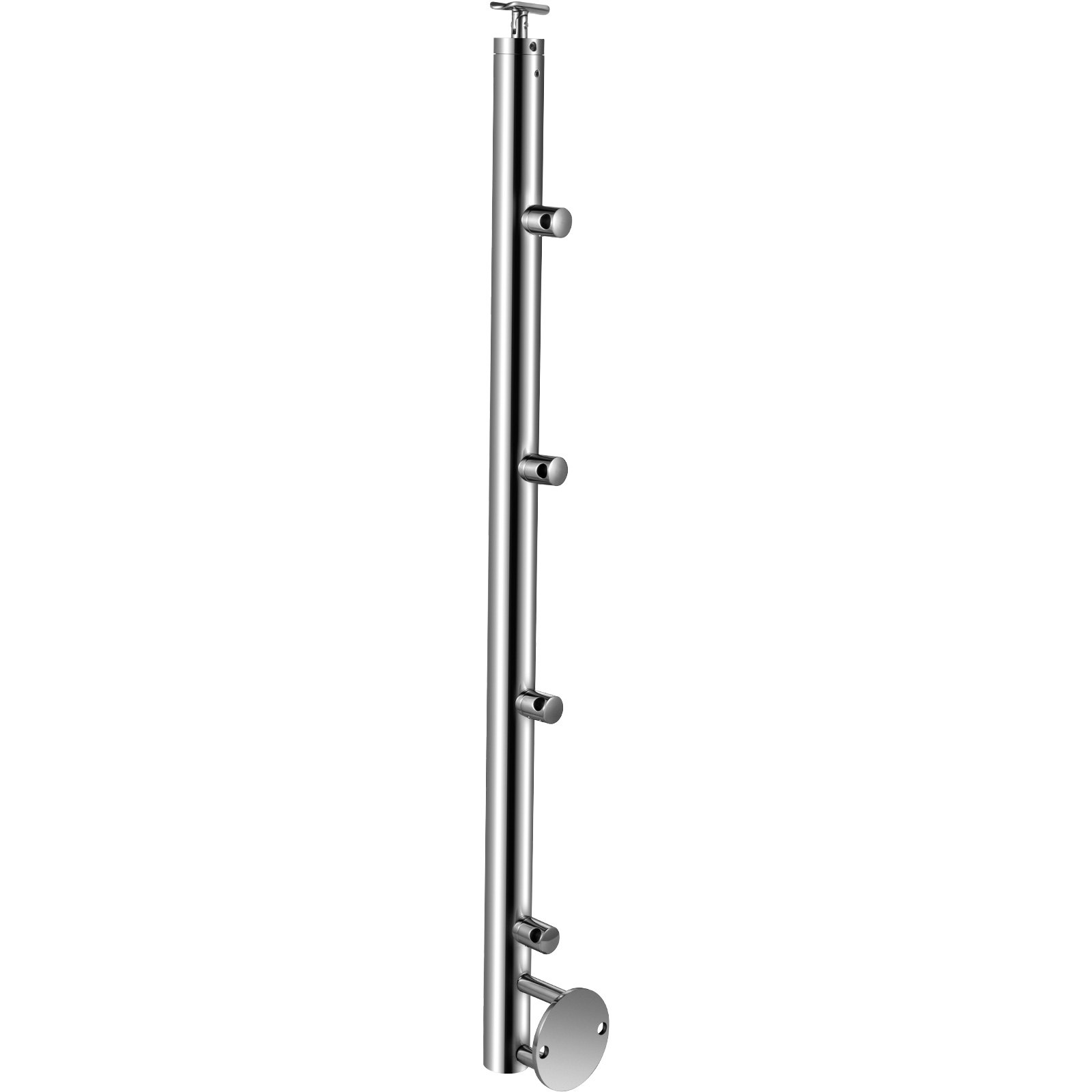 Vevor Geländerpfosten Edelstahl Pfosten Treppengeländer 110cm Mit 4 Querstangen