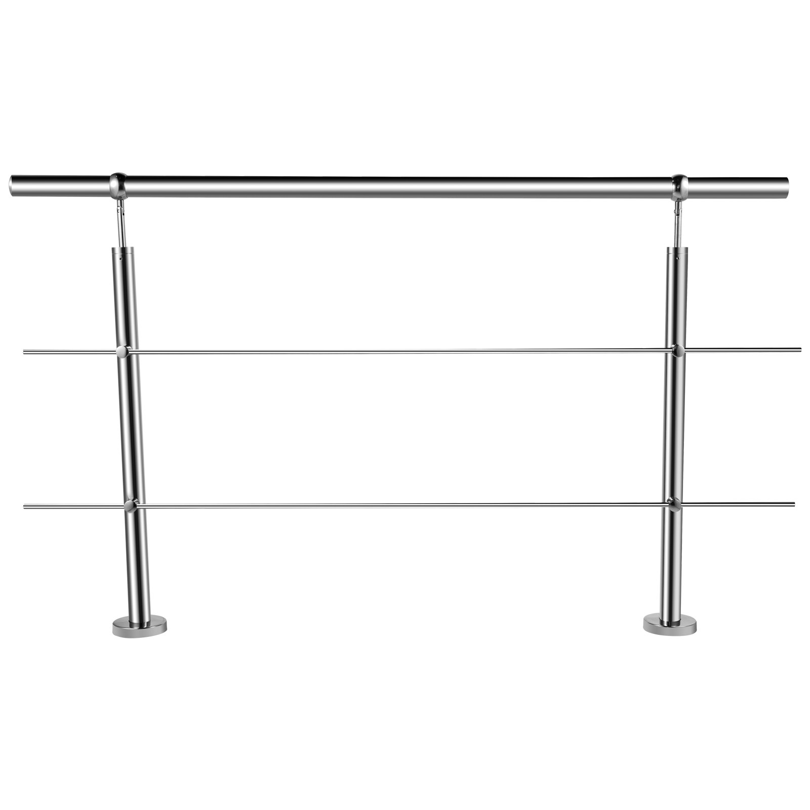 Vevor Treppengeländer Handlauf 2 Querstangen Boden Montieren Balkongeländer