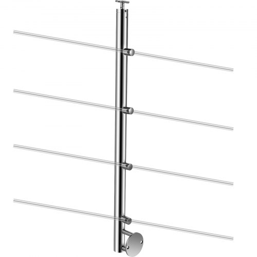 Vevor Geländerpfosten Edelstahl Pfosten Treppengeländer 100cm Mit 4 Querstangen