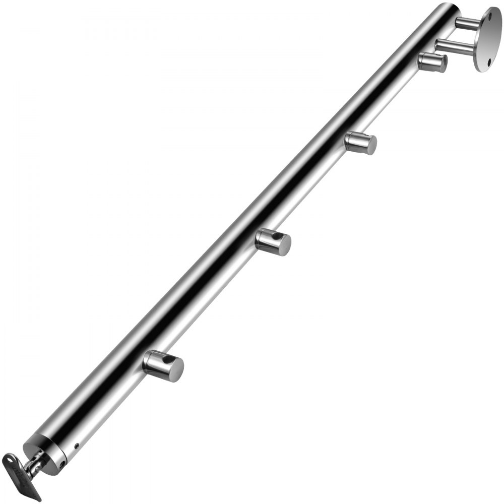 Vevor Geländerpfosten Edelstahl Pfosten Treppengeländer 100cm Mit 4 Querstangen