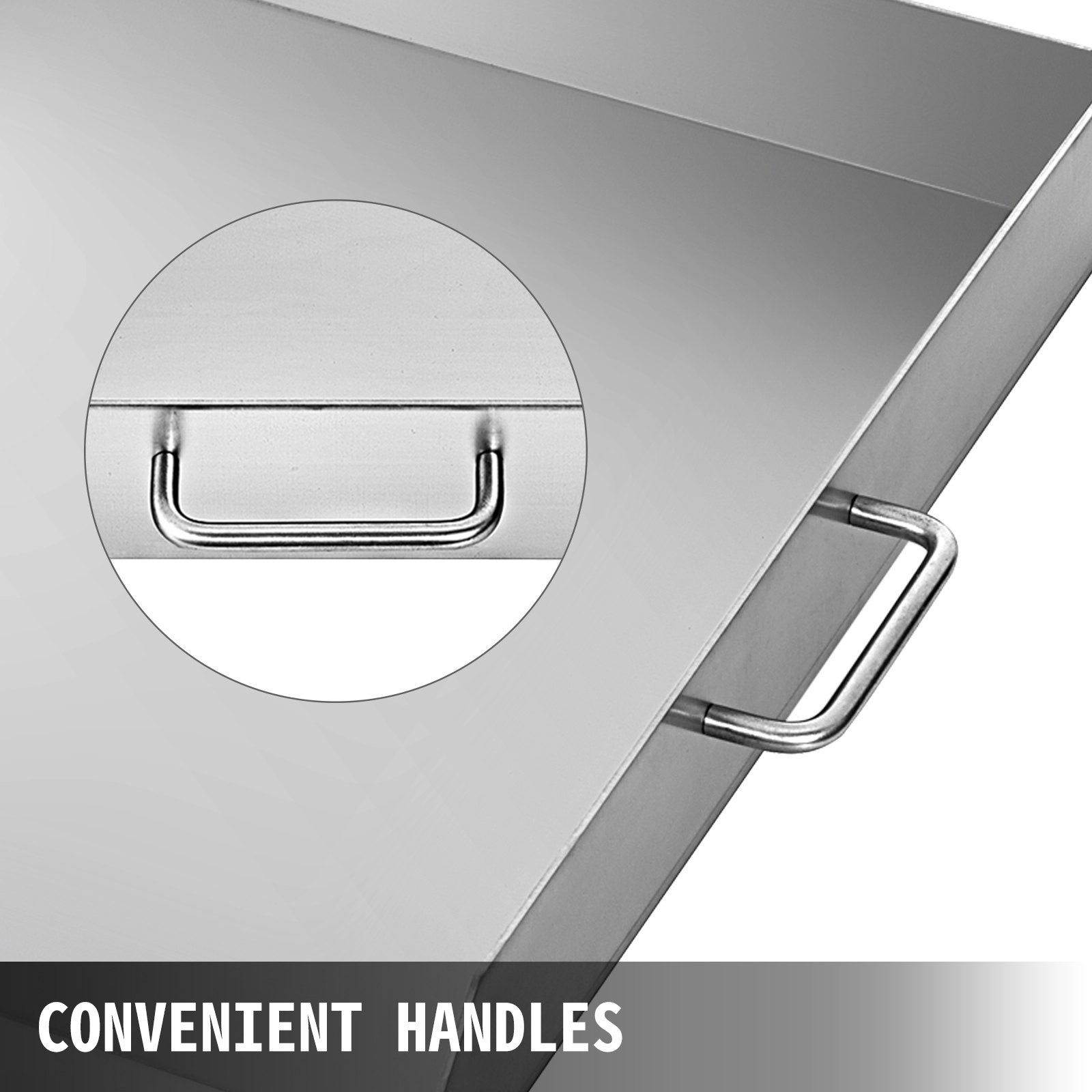 VEVOR Edelstahl Grillplatte Weber Grillrost Edelstahl 91 x 56 x 5,6 cm Grillrost Rund mit großer Oberfläche Grillrost Gusseisen mit 2 Schaufeln