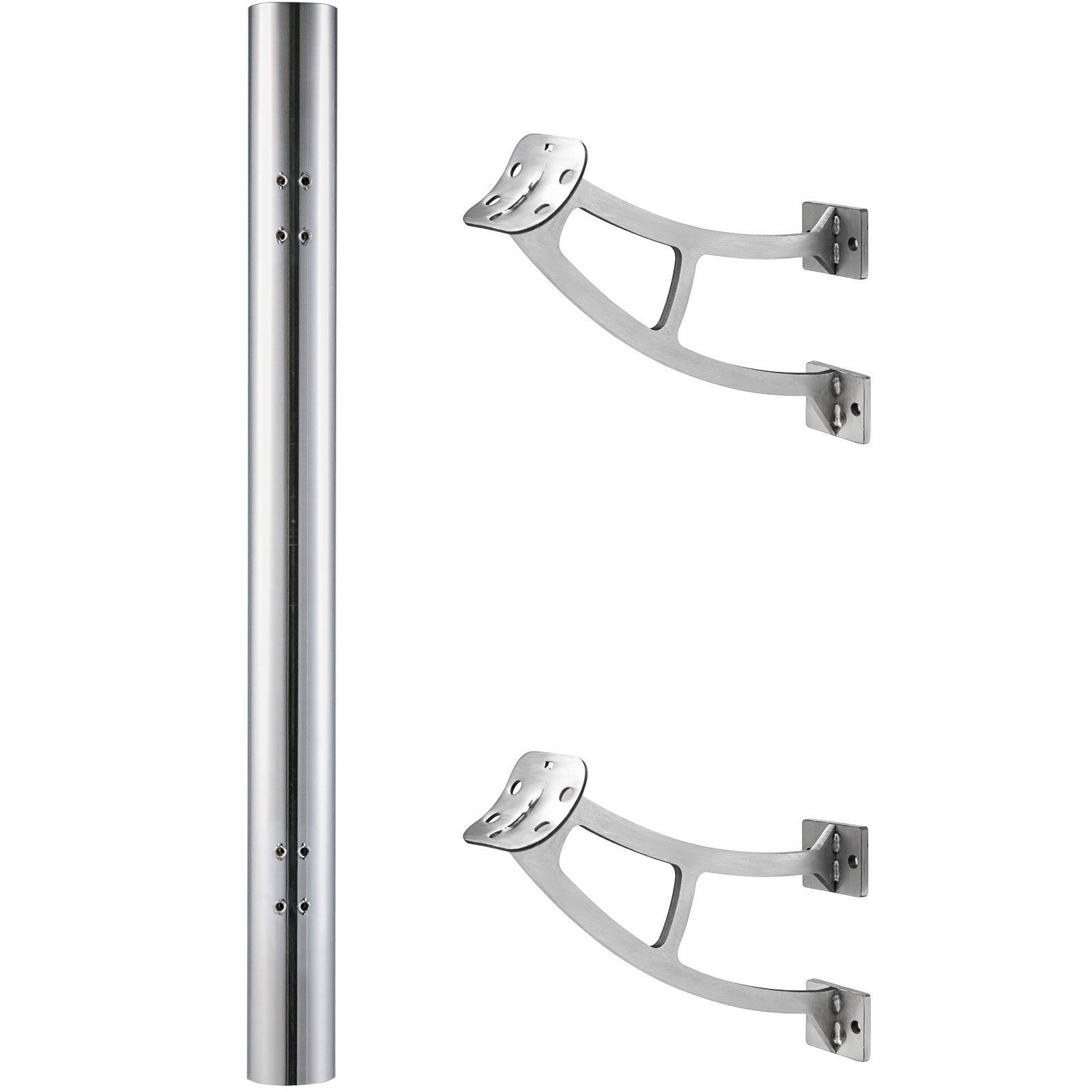 Fußstütze Bar foot rail Set 2 Fuß 0,6 m aus Edelstahl Wandmontage Fußauflage Fußraste für Pubs Bars Restaurants, usw.