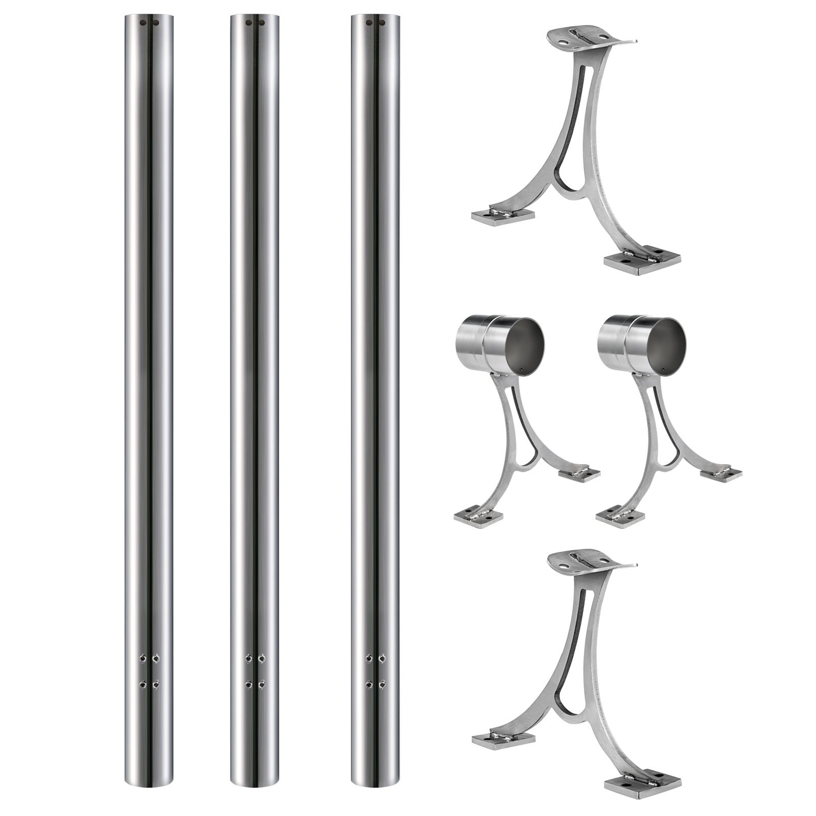 Fußstütze Bar foot rail Set 274 cm Edelstahl Bodenmontage Fußauflage für Bars Restaurants