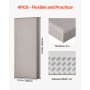 VEVOR Akustikplatten, 4 Stück, 5,1 cm dick, 60,4 x 30 cm, Fiberglas, schallabsorbierende Platten, selbstklebende, schalldichte Wandplatten, für Studios, Büros, Heimkinos, Konferenzräume, Kamel