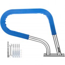 VEVOR Schwimmbad-Handlauf Edelstahl 81,2x58,4 cm Pool Haltegriff 113 kg Tragbar Einstiegshilfe Pool  4,8 cm Griffbogen mit ca.122 cm Griffhülle Geeignet für Schwimmbäder Schräglagen Spa Wasserpark