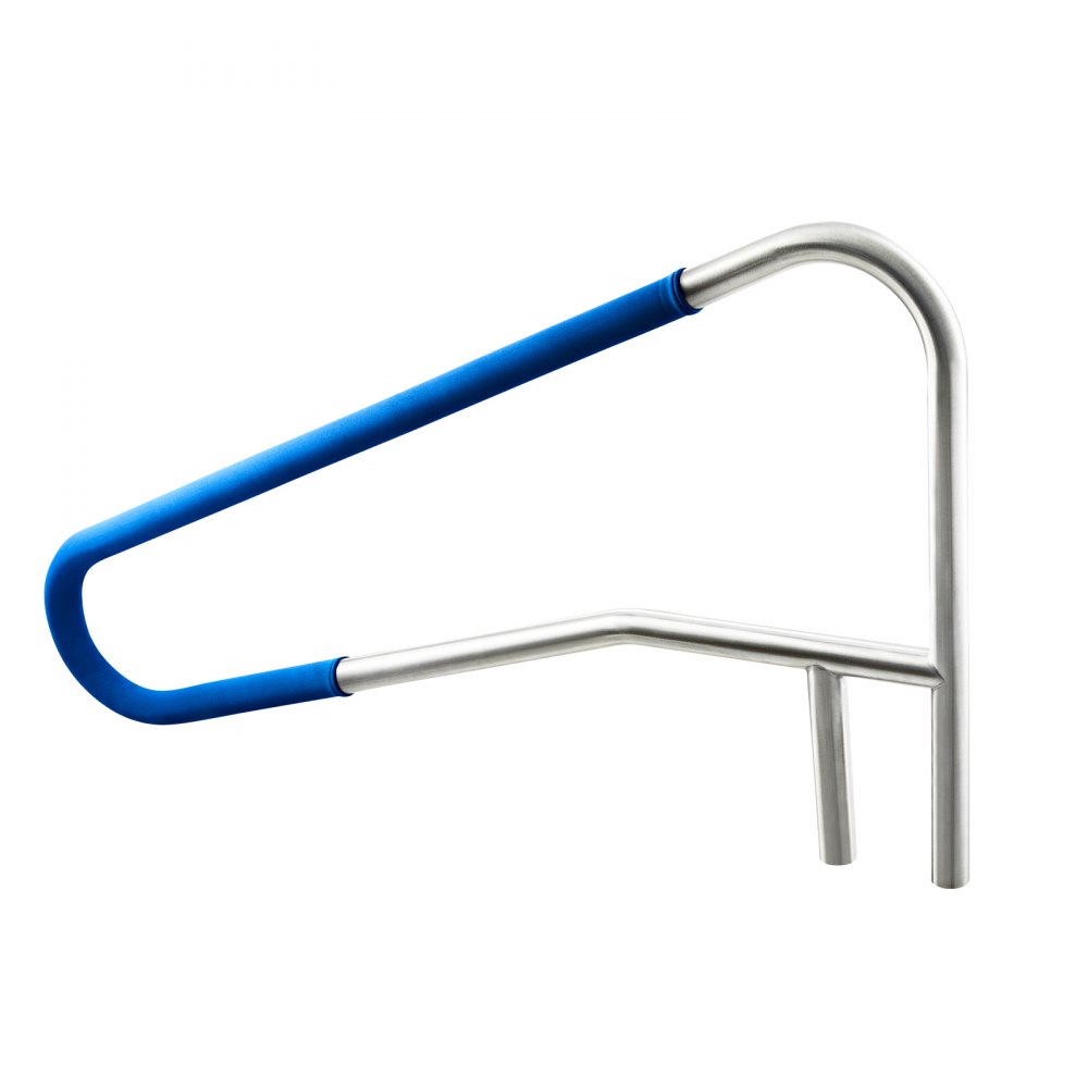 VEVOR Schwimmbad Handlauf, 1371x48x813 mm, 100 kg Tragfähigkeit, Pool Haltegriff aus Edelstahl 304, abnehmbare rutschfeste Hülse, Einbau-/ Bodenmontage, Einstiegshilfe für Poolbereich & Wasserparks