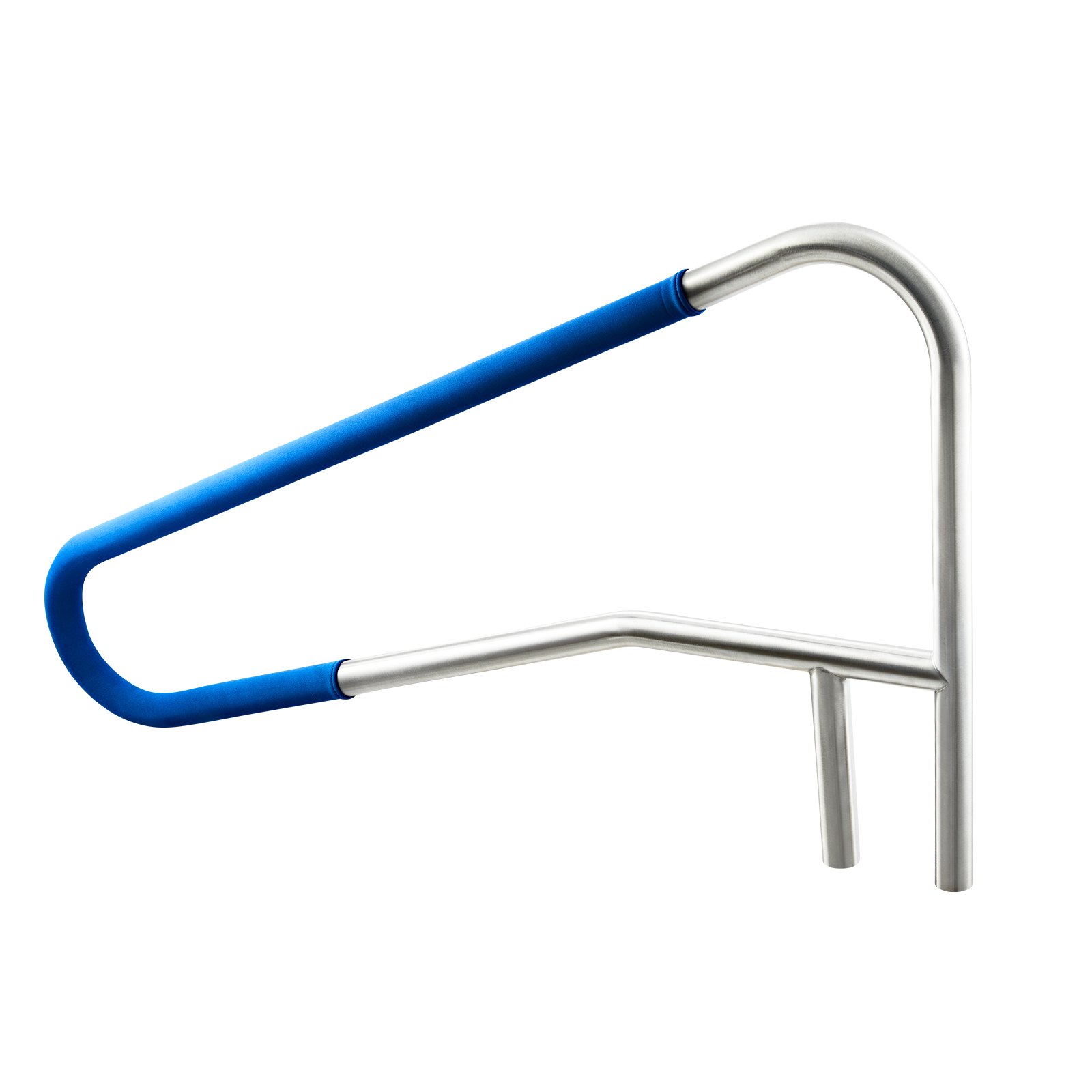 VEVOR Schwimmbad Handlauf, 1371x48x813 mm, 100 kg Tragfähigkeit, Pool Haltegriff aus Edelstahl 304, abnehmbare rutschfeste Hülse, Einbau-/ Bodenmontage, Einstiegshilfe für Poolbereich & Wasserparks