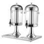 VEVOR Beverage Dispenser (2 x 8 L) for Parties, Juice Dispenser (made of stainless steel + polycarbonate) with drip-proof tap & base, Water Dispenser for Restaurants, Parties, Homemade Drinks Dispenser