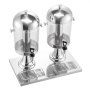 VEVOR Beverage Dispenser (2 x 8 L) for Parties, Juice Dispenser (made of stainless steel + polycarbonate) with drip-proof tap & base, Water Dispenser for Restaurants, Parties, Homemade Drinks Dispenser