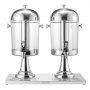 VEVOR Beverage Dispenser (2 x 8 L) for Parties, Juice Dispenser (made of stainless steel + polycarbonate) with drip-proof tap & base, Water Dispenser for Restaurants, Parties, Homemade Drinks Dispenser