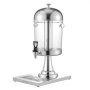 VEVOR Beverage Dispenser (1 x 8 L) for Parties, Juice Dispenser (made of stainless steel + polycarbonate) with drip-proof tap & base, Water Dispenser for Restaurants, Parties, Lemonade, Iced Tea Dispenser