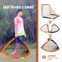 VEVOR Fußballtor Profi Soccertor 2 Stk. 1200 x 900 mm, Pop-up-Outdoor Fußballtor, Faltbares Tragbares Fußballtor, Hochwertige Outdoor Torwand für Erwachsene & Kinder, Fussballtore Garten
