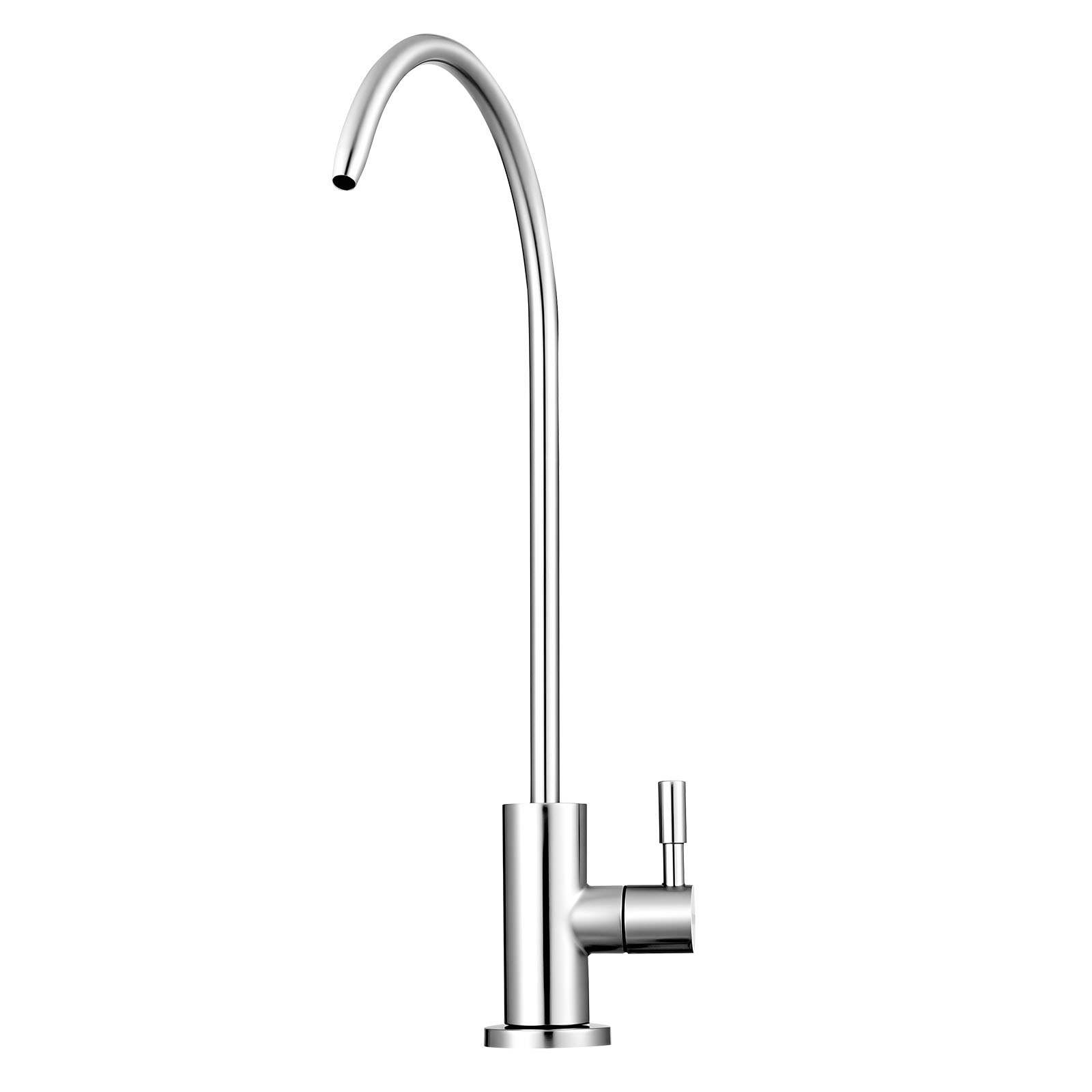 VEVOR Edelstahl Wasserhahn bleifreier Trinkwasserhahn, Umkehrosmose-Wasserhahn mit massivem Messingventil, hochgewölbter gefilterter Wasserhahn für Küchenspüle Bartheke Café gebürstetes Nickel