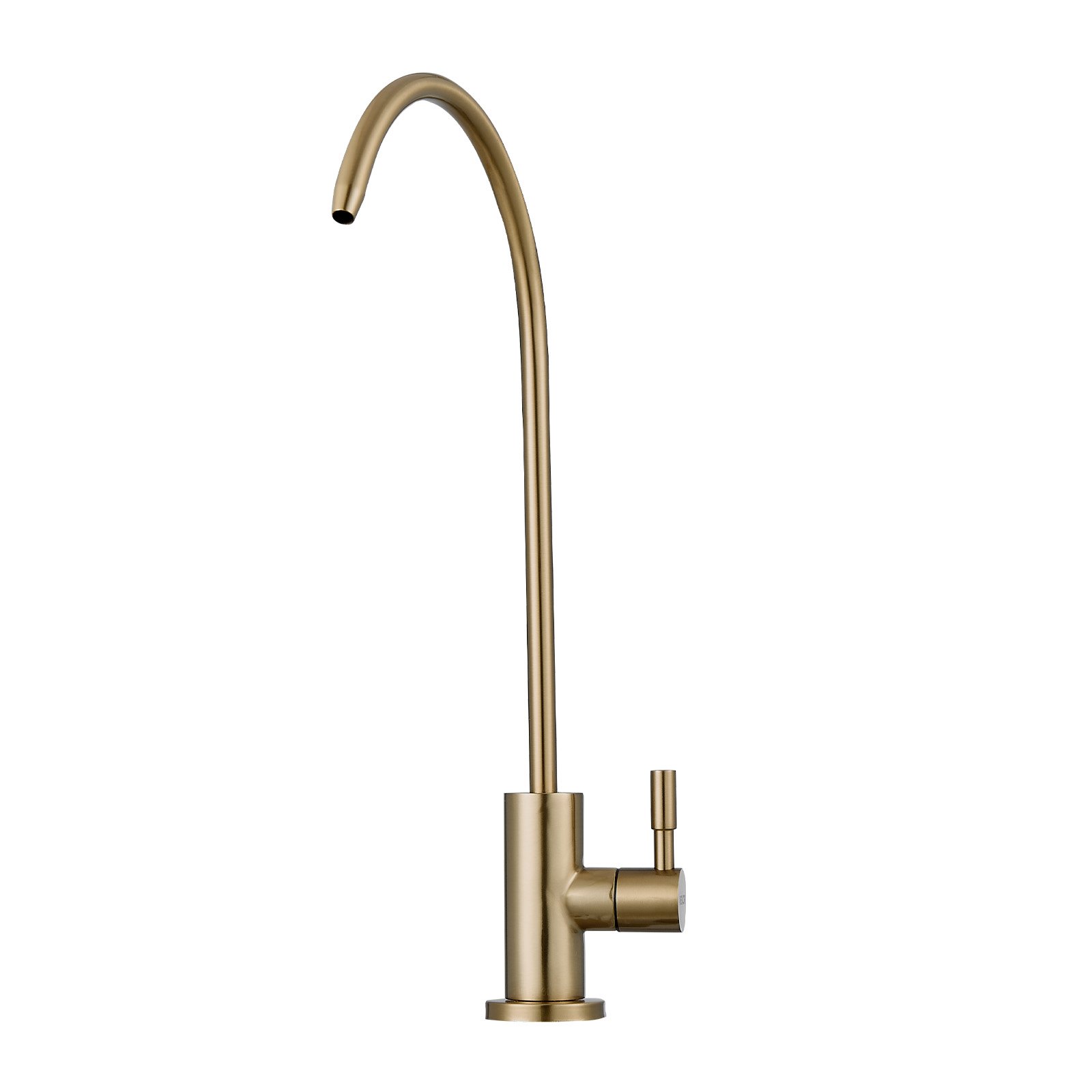 VEVOR Edelstahl Wasserhahn bleifreier Trinkwasserhahn, Umkehrosmose-Wasserhahn mit massivem Messingventil, Filterwasserhahn für Küchenspüle Bartheke Café gebürstetes Gold, rostfrei und langlebig