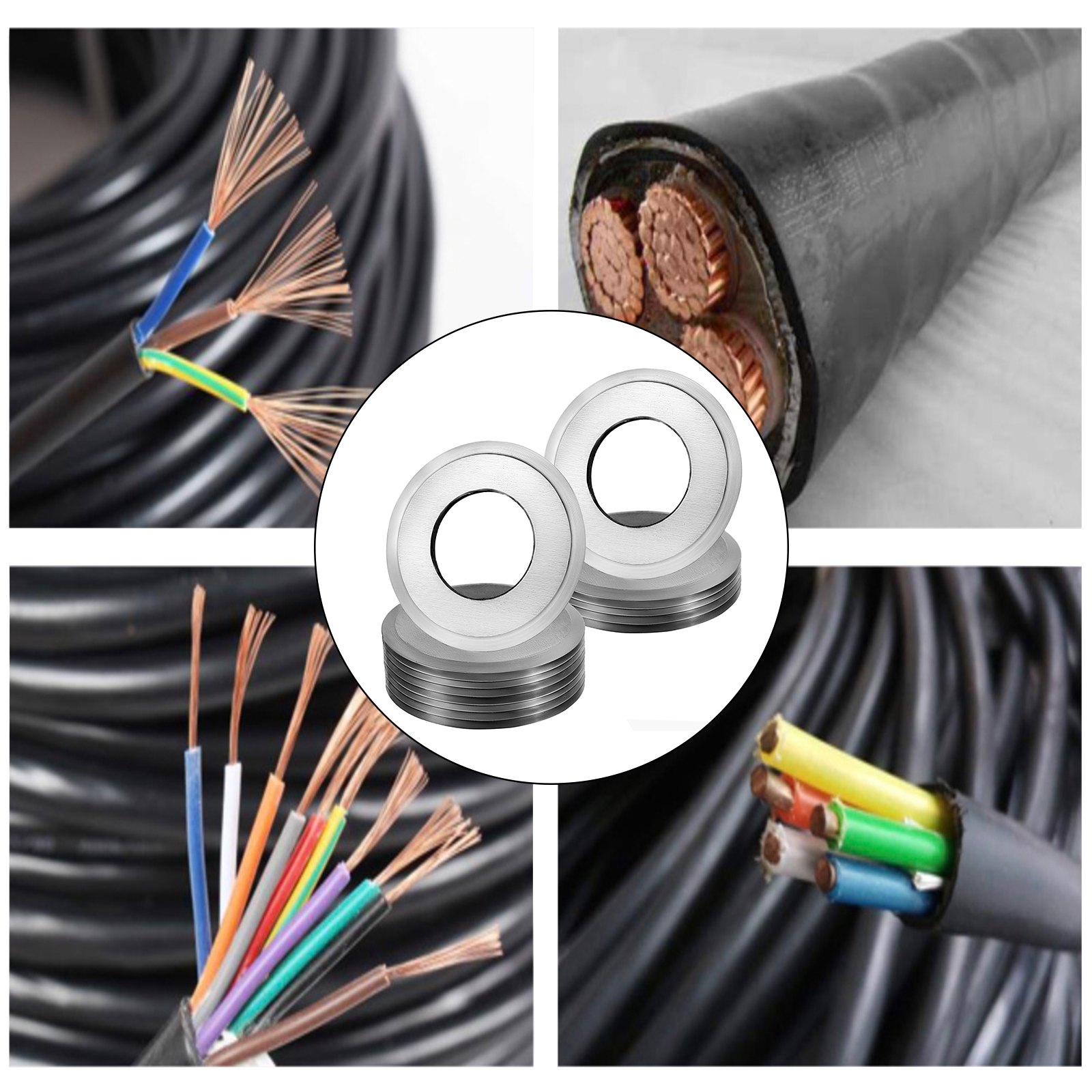 Vevor Klingen-set Kabelabisoliermaschine Kabelschälmaschine 15 Blätter 69mm 35mm