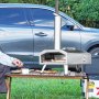 VEVOR Tragbarer Outdoor-Ofen, 12-Zoll-Pizzaofen, Pellet & Chips & Holzkohle Tri-Fuel, Pizzagrill aus Edelstahl, Inkl. Pizzastein, wasserdichter Abdeckung, Schaufel, Ideal für Camping & Garten, Silber