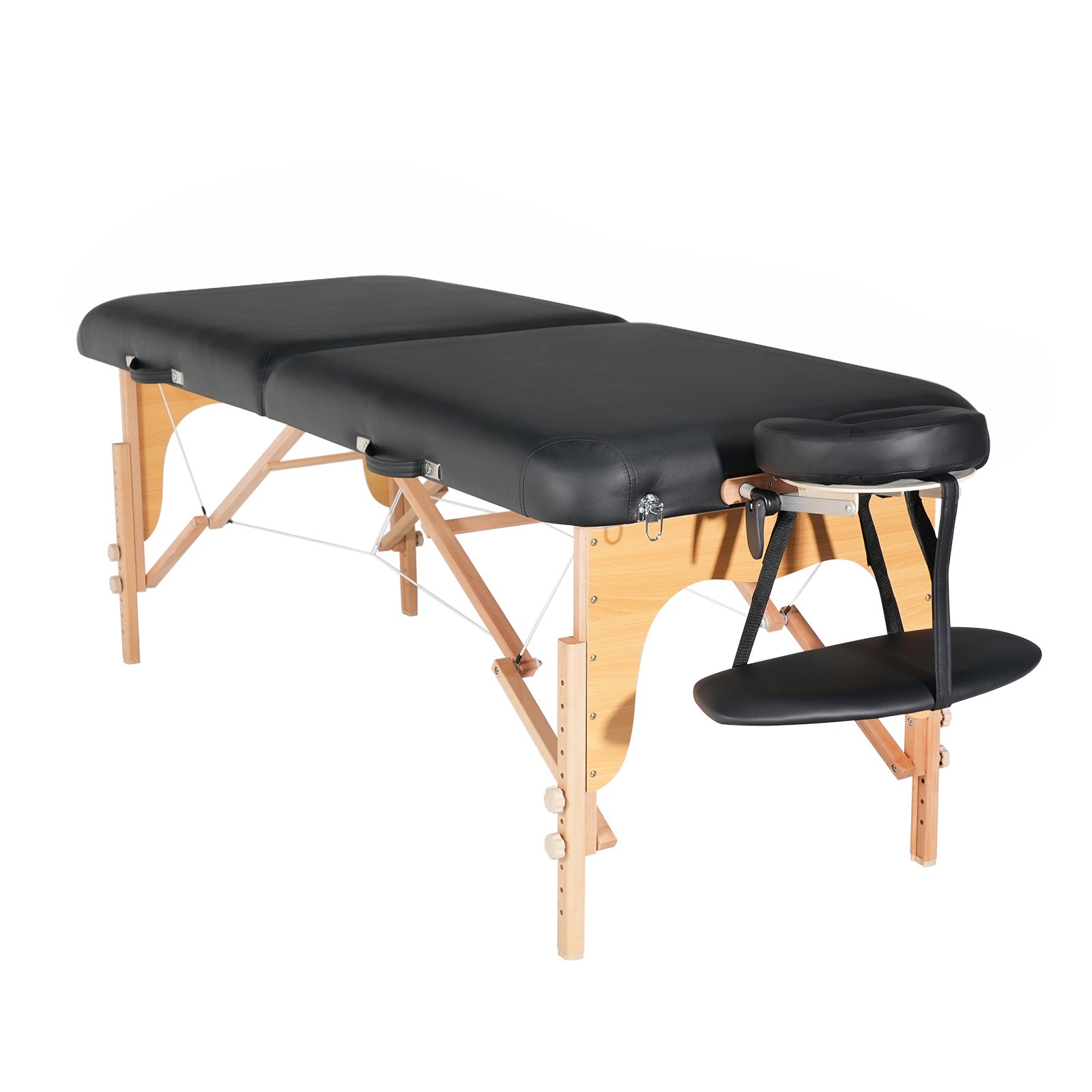 VEVOR Professionelle Massageliege 76,2 cm breit zusammenklappbarer Massagetisch 8-stufig höhenverstellbar Gesichts-/Tattoo-Liege tragbarer Spa-Tisch mit Kopfstütze Handpalette Tragetasche 340 kg