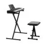 VEVOR Digitalpiano 61 Tasten Halbgewichtet E-Piano mit Ständer Klavierhocker, 128 Klänge, 128 Rhythmen, HiFi-Stereolautsprecher, 3,5-mm-Kopfhörerbuchse, Sustain-Pedal, USB/MIDI und Notenablage