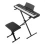VEVOR Digitalpiano 61 Tasten Halbgewichtet E-Piano mit Ständer Klavierhocker, 128 Klänge, 128 Rhythmen, HiFi-Stereolautsprecher, 3,5-mm-Kopfhörerbuchse, Sustain-Pedal, USB/MIDI und Notenablage