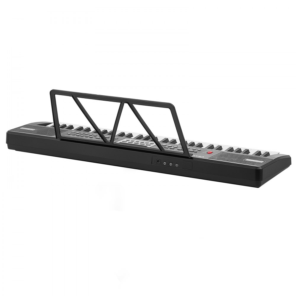 VEVOR Digitalpiano 61 Tasten Halbgewichtet E-Piano Elektronisches Keyboard für Anfänger und Musikliebhaber, 100 Klänge und Rhythmen, mit HiFi-Stereolautsprecher, Notenablage, USB-/MIDI-Anschluss