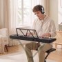 VEVOR Digitalpiano 61 Tasten Halbgewichtet E-Piano Elektronisches Keyboard für Anfänger und Musikliebhaber, 100 Klänge und Rhythmen, mit HiFi-Stereolautsprecher, Notenablage, USB-/MIDI-Anschluss
