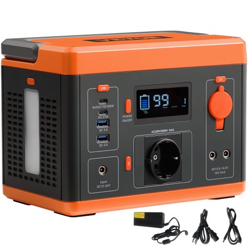 VEVOR 300W Tragbare Powerstation Solargenerator Stromgenerator 296Wh für Camping