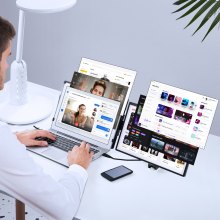 VEVOR Laptop-Bildschirmerweiterung Bildschirm HD 1080P Tragbarer Monitor 356mm