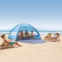 VEVOR Strandmuschel Sonnenschutz für 8 Personen, UPF 50+ Schutz, Tragbares Strandzelt mit Tragetasche & Bodenverankerungen, Leichter Strandsonnenschirm für Camping Angeln Picknick, Sonnenzelt