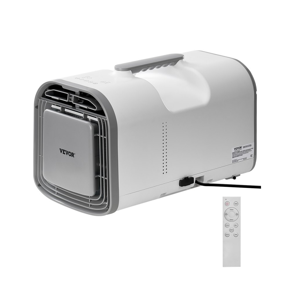 VEVOR Tragbare Klimaanlage, 4250 BTU, 3-Gang-Klimagerät mit 24-Stunden-Timer, Kühler, einstellbar von 16–32 °C, kompatibel mit AC/DC, für Camping, Wohnmobile oder den Heimgebrauch, 510x270x315 mm