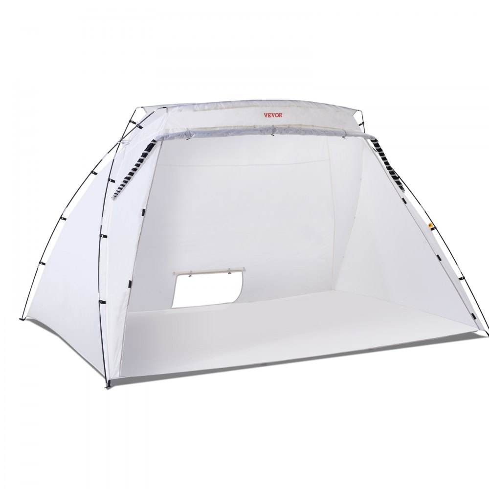 VEVOR Tragbarer Sprühschutz 305 x 213 x 183 cm mit eingebautem Boden & Einwegfolie & Belüftungsöffnung, Große Farbkabine für DIY Sprühmalerei, Hobby Farbkabine Werkzeug Malstation, Sprühlackzelt Weiß