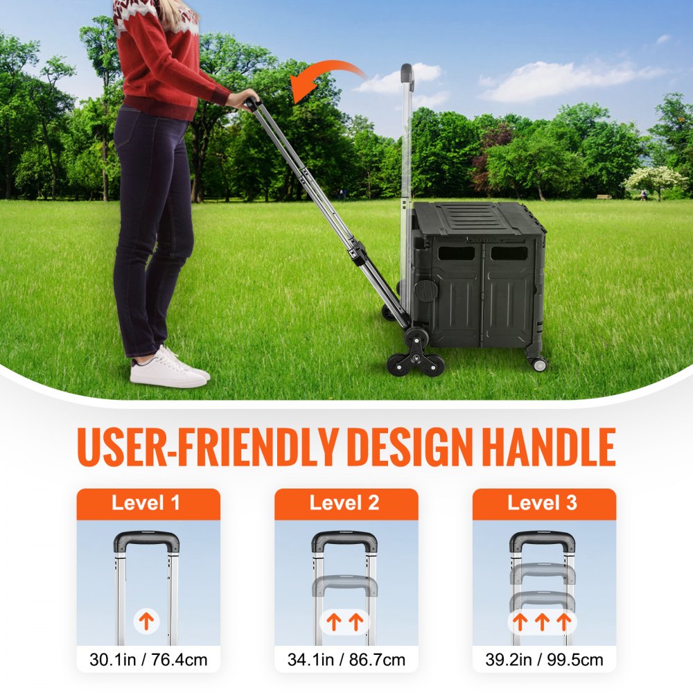 VEVOR Treppenkarre 53L Sackkarre Transportkarre Treppensteiger Stapelkarre Alu