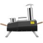 VEVOR BBQ Pizzaofen 30 cm, 76,4 x 44,3 x 54,5 cm Pizzaofen Outdoor Holzbackofen Edelstahl Pizza Backofen, Pizzaofen mit Klappbaren Vier Füßen, Pizzaofen für Steak, Hühnchen, Wurst, Fisch, Pizza