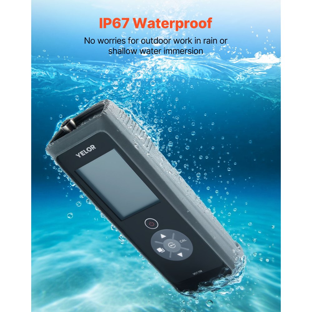 VEVOR Dissolved Oxygen Meter, 0.0-20.0 mg/L Measurement Range, Portable Dissolved Oxygen Tester Kit with 4 m Electrode Cable, Membrane Set and Carrying Case, Data Sets Storage, DO Meter for Ponds