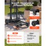 VEVOR Sackkarre klappbar, 131,5kg Tragkraft, Transportkarre mit 4 Rädern, 2 elastischen Seilen & erweiterbarer Basis, Transportwagen für Flughafen, Reisegepäck, Büroumzüge, Schwarz, 530x320x970mm