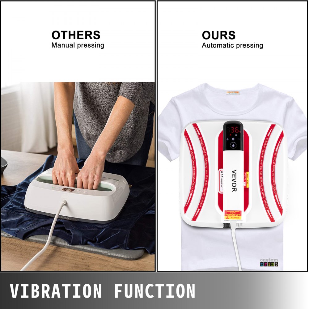 Vevor Transferpresse Tragbare Heißpresse 25x25cm 2in1 Mini Hitzepresse Becher