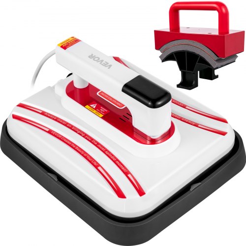 Vevor Mini Transferpresse Tragbare Heißpresse 30x25cm T-shirt Transferdruck Rot