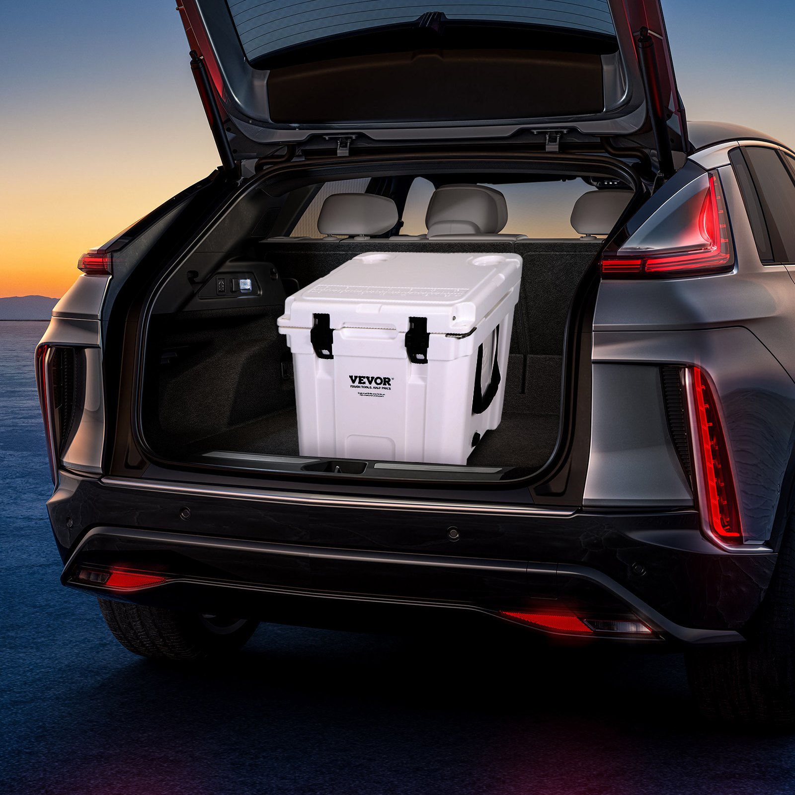 VEVOR Passive Kühlbox Eisbox 36,34 L, Isolierte Kühlbox Camping Thermobox 30-35 Dosen, Campingbox Kühlschrank mit Flaschenöffner, Isolierung Kühlbox Tragbar, Eistruhe Cooler Multifunktional