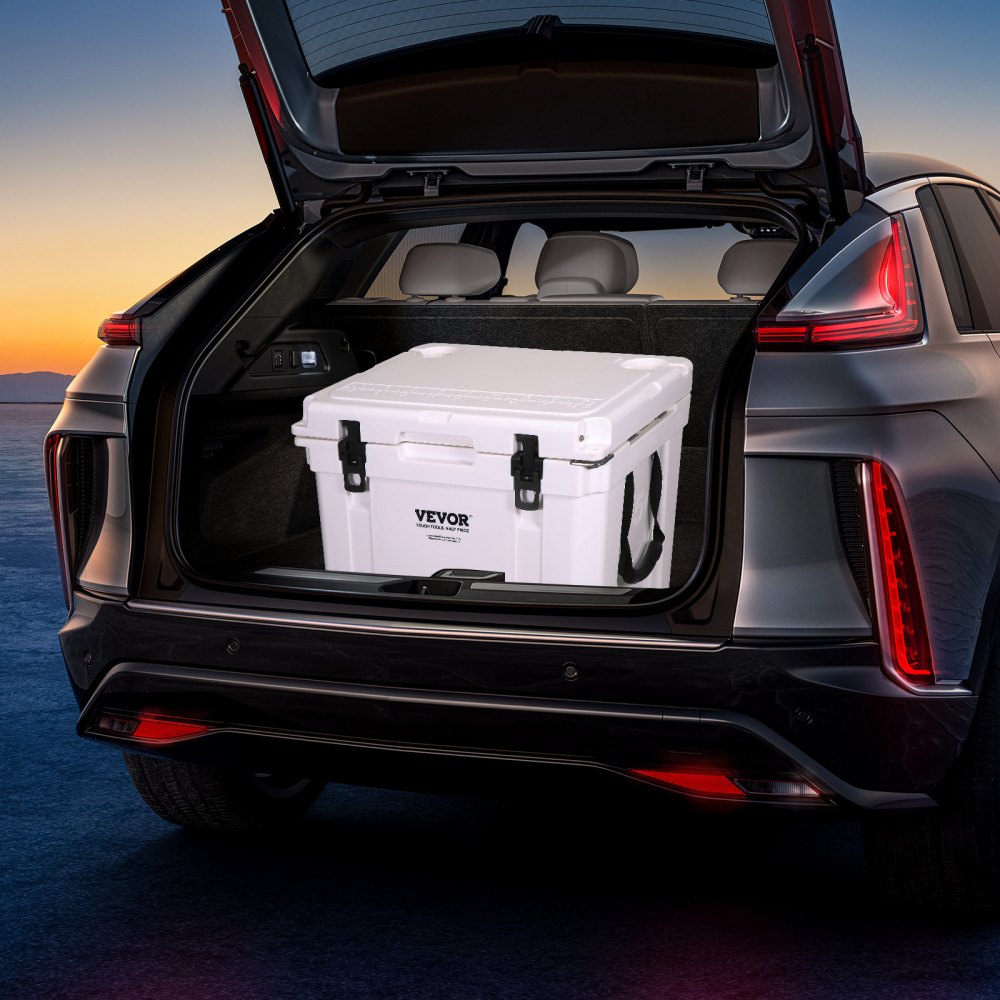 VEVOR Passive Kühlbox Eisbox 49,55 L, Isolierte Kühlbox Camping Thermobox 40-45 Dosen, Campingbox Kühlschrank mit Flaschenöffner, Isolierung Kühlbox Tragbar, Eistruhe Cooler Multifunktional