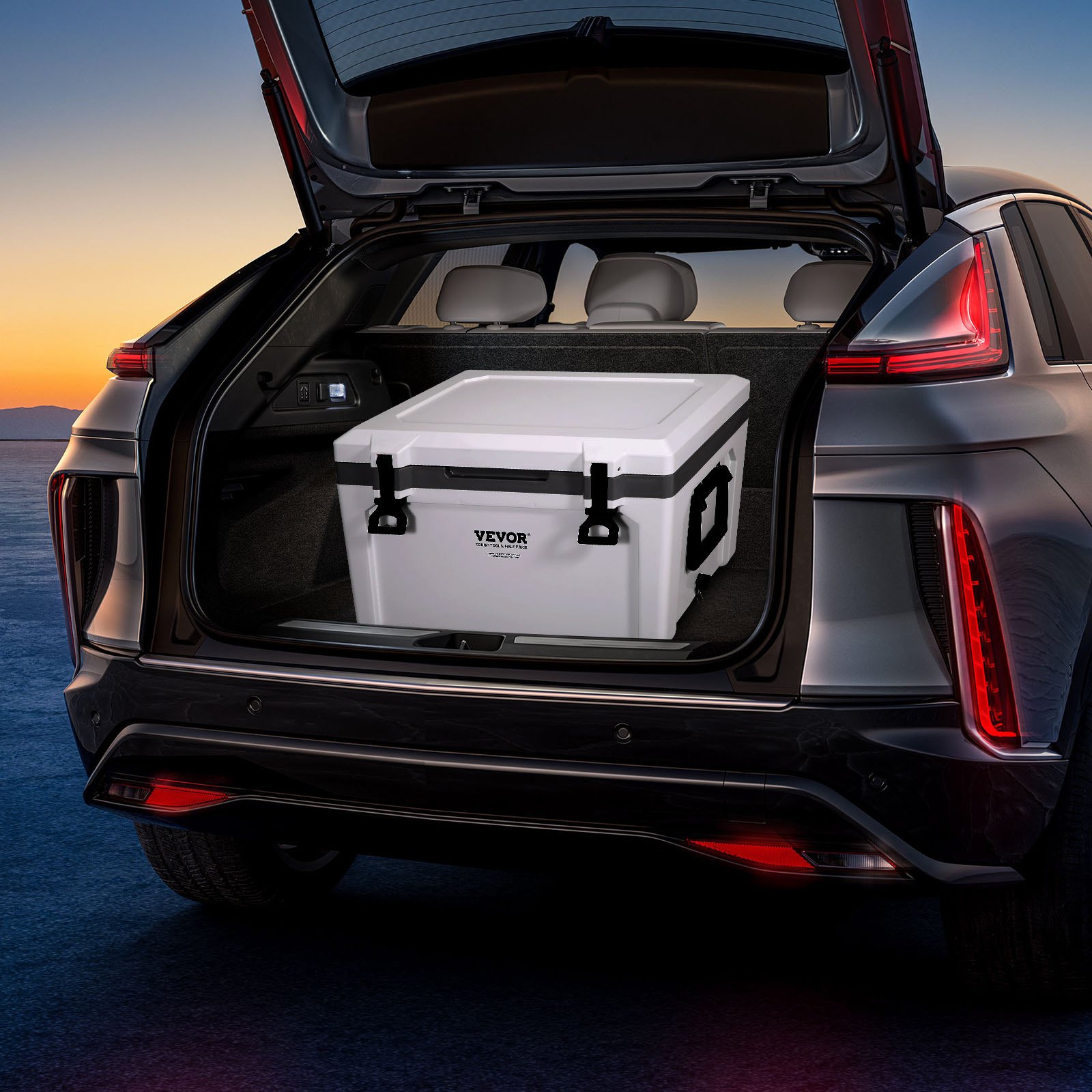 VEVOR Passive Kühlbox Eisbox 57,26 L, Isolierte Kühlbox Camping Thermobox 45-50 Dosen, Campingbox Kühlschrank mit einem Korb, Isolierung Kühlbox Tragbar, Eistruhe Cooler Multifunktional