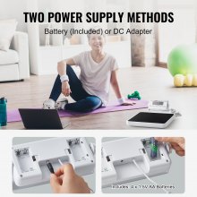 VEVOR Tragbare medizinische Waage, professionelle digitale Arztwaage zum Wiegen – mit Anti-Rutsch-Matte, 2 Einheiten (kg/lb), Hold- und Tara-Funktion, 550 Pfund Tragkraft, Arztwaage für Fitnessstudio, Zuhause, Krankenhaus