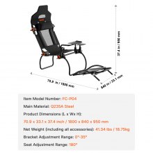 VEVOR Lenkradständer Racing Wheel Stand Logitech G923/G920/G29 GT/Formel-Modus