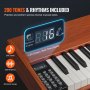 VEVOR Digitalpiano, 88 Tasten, Elektrisches Klaviere, Doppeltastatur & Lautsprecher, vierbeiniger Klavierständer mit Kopfhörer, 200 Töne & Rhythmen, unterstützt Bluetooth/USB/MIDI, für Anfänger